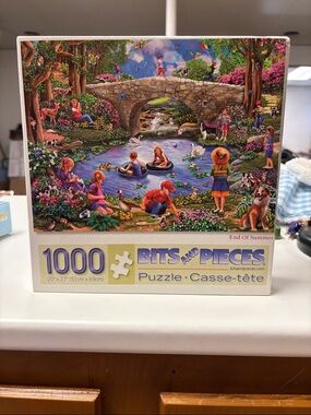 Bits and Pieces 1000-Piece 'End of Summer' Puzzle - Colorful Garden Scene